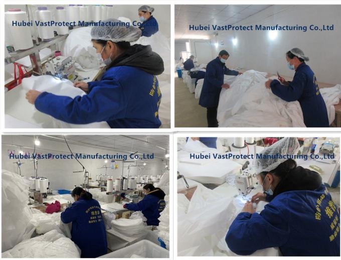 OEM Factory Spunbond Non Woven PP Fabric Latex Free White Blue Green Pink Red Disposable Bouffant Caps 21′/24′ Inch Diameter 53/60cm 10/12GSM 100/Bx 1000pack