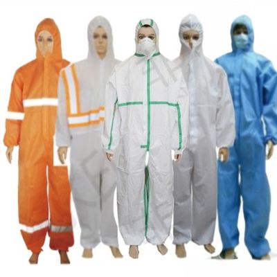 PPE-Anzug Typ 4 5 6 SMS PP Mikroporöse Umhüllungen Industriesicherheit