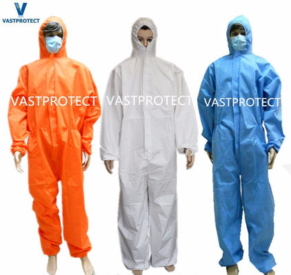 Standard-Typ 5 6 Orange Mikroporöses Nichtgewebtes SMS Medizinisches Chirurgisches Einweg-Coverall