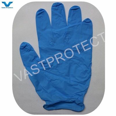 9 Zoll blaues Pulver kostenlose Prüfung Einweg Nitrilhandschuhe V201 mit Anpassungsoption