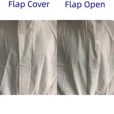 Verschluss mit Reißverschluss CE Einwegweiß Mikroporöses Schutzbekleid für Atmung