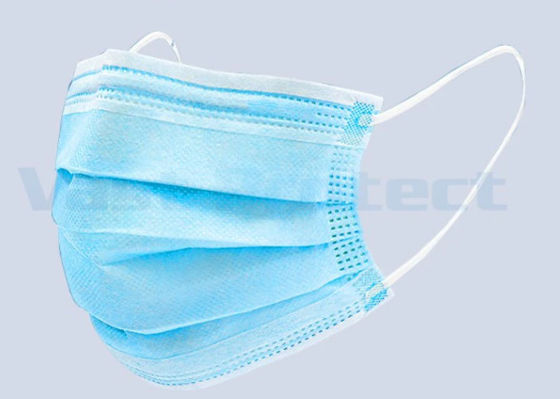Haltbarkeitsdauer 2 Jahre EN14683 Krankenhausmaterial Einwegmaske mit 3 Pleien Atmungsring