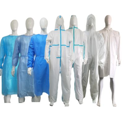 Anpassungsfähiger CE-Nichtgewebter Mikroporöser medizinischer Schutzbekleid mit elastischer Handgelenk-Knöchelkappe