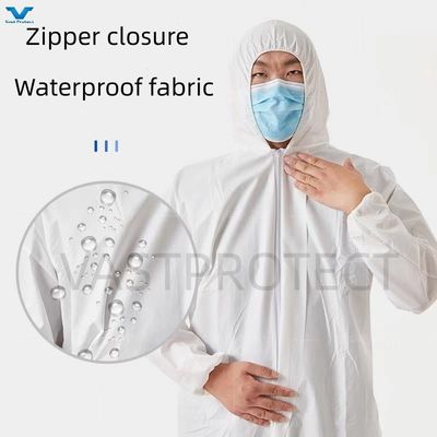Anti-statische CE-Typ 5/6 Mikroporöse/PP/SMS-Industrielle PPE Einwegschutzbekleidung