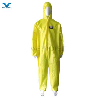 Gelbe Einweg-Coveralls für die industrielle Sicherheit