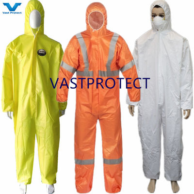 Kategorie 3 III Typ 5 6 Einmaloverall mit elastischen Handgelenken und Knöcheln SMS