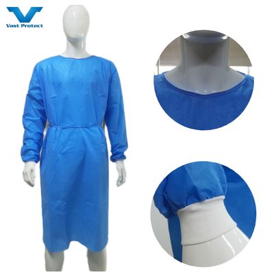 45 Gramm Rundhals Chirurgische Robe Wasserdicht Blutdicht Alkoholdicht SMS Stufe 2 3