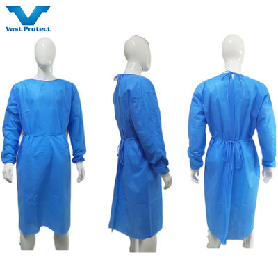 120 x 140 cm Einweg-PPE Blau Wasserdicht Anti-statisch SMS Stoff Stufe 2 3 Isolationskleid