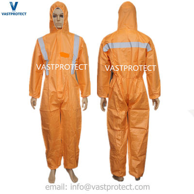 Mechanische Arbeitsbekleidung Orange Einwegbekleidung Ce Typ 5/6 Kategorie 3 Schutzkleidung US
