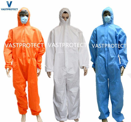 CE-Zertifikat Typ 5/6 Kategorie 3 VPT621 Einwegoveralls Ebola-Sicherheitsbekleidung Overalls