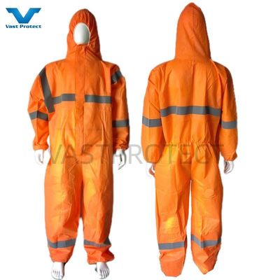 VPT621 PPE Industriesicherheit Wasserdichte Atmung chemische weiße Einwegoverall