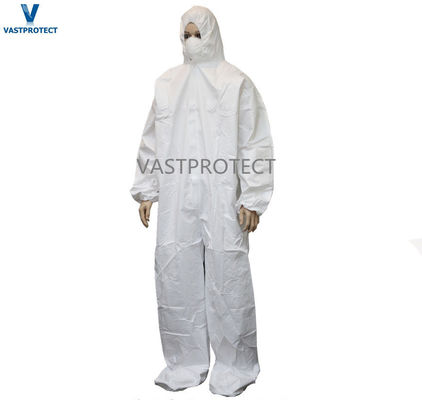 Kategorie 3 Typ 5 6 Asbest entfernende Einweg-Coveralls mit Kapuze und Stiefeln