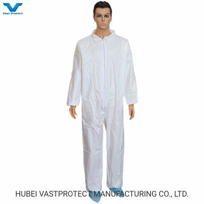All-in-one Gewebe-SMS Mikroporöse Einweg-Coveralls mit offenen Handgelenken