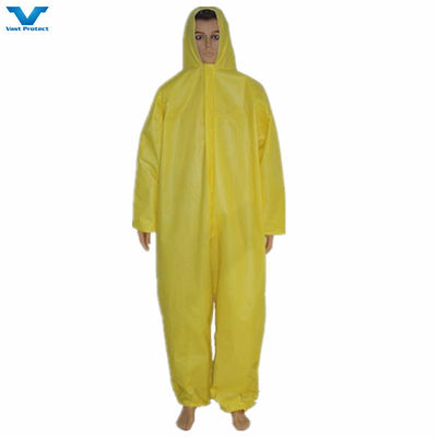 Einweg-PPE-Wasserdicht Atmungskleidung Typ 56 Kategorie 3 Weißes Schutzbekleid