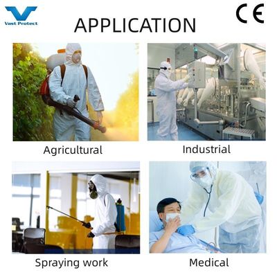 Industrielle Mikroporenfolie Typ5 6 Schutzwäsche mit Kapuze mit langlebigem Material