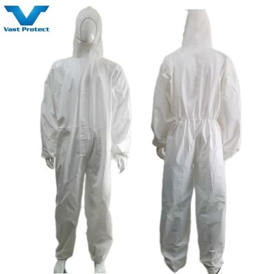 S-5XL Weiße Wasserdichte Mikroporeuse Schutzkleidung für den amerikanischen Markt