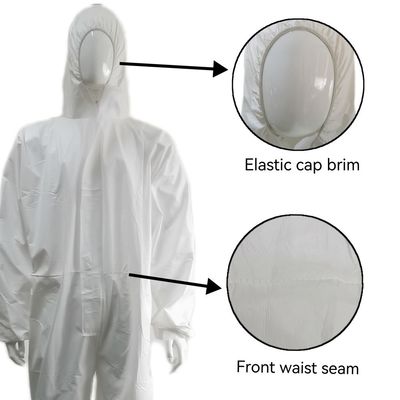 S-5XL Weiße Wasserdichte Mikroporeuse Schutzkleidung für den amerikanischen Markt