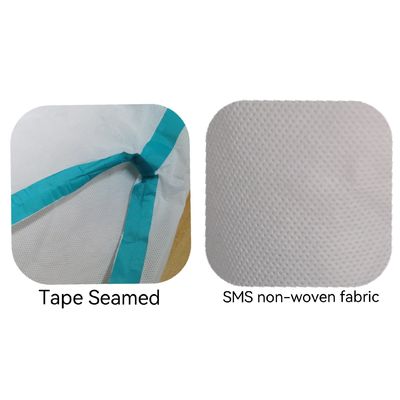 Weißes Einwegbekleid mit CE-Zertifikat Typ5/6 Wärmeband