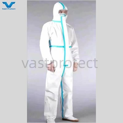 angepasste S-5XL CE-Typ 4 5 6 50GSM-70GSM Mikroporöse Einwegbekleidung für die Industrie