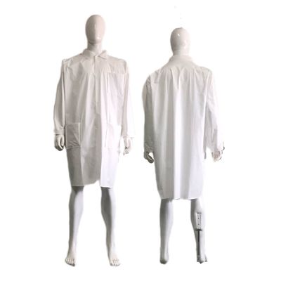 Offener Front mit Tasche Mikroporös wasserdicht staubdicht Unisex Labormantel