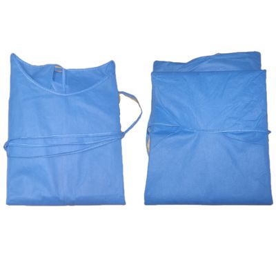 Blaue SMS Einweg-Chirurgie-Kleider mit gestrickten Manschetten Flüssigkeitssicherheit M/L/XL