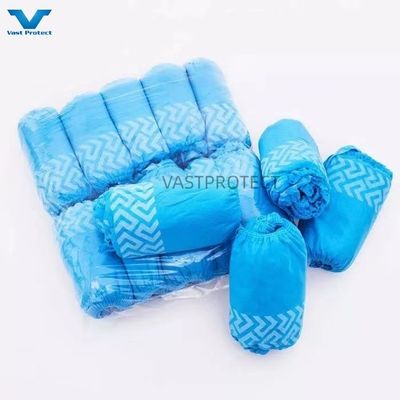 Elastischer Stil Einweg-PP 10-30g Blau Anti-Rutsch Druck Schuhdeckel Profi