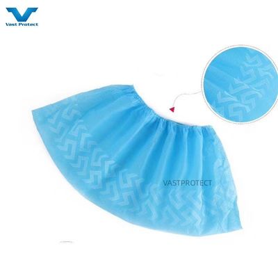 Elastischer Stil Einweg-PP 10-30g Blau Anti-Rutsch Druck Schuhdeckel Profi