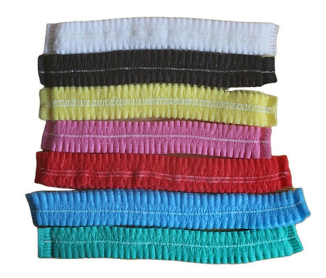 18" 21" Nonwoven PP Single Double Elastic Clip Strip Bouffant Haarnetz Mob Cap Farbauswahl Weiß