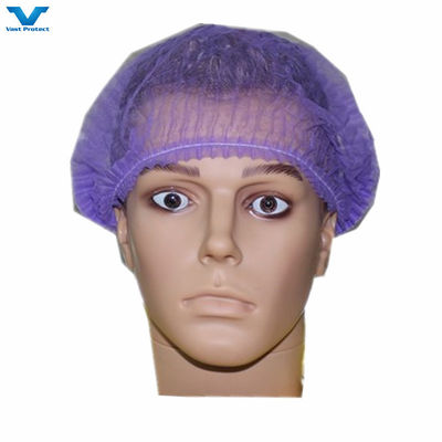18" 21" Nonwoven PP Single Double Elastic Clip Strip Bouffant Haarnetz Mob Cap Farbauswahl Weiß