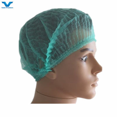 18" 21" Nonwoven PP Single Double Elastic Clip Strip Bouffant Haarnetz Mob Cap Farbauswahl Weiß