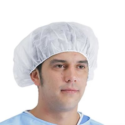 Laboratorien 21" 24" 10GSM 14GSM Schwarz Nichtgewebtes PP Einweghaarnnetz Runde Bouffantkappe