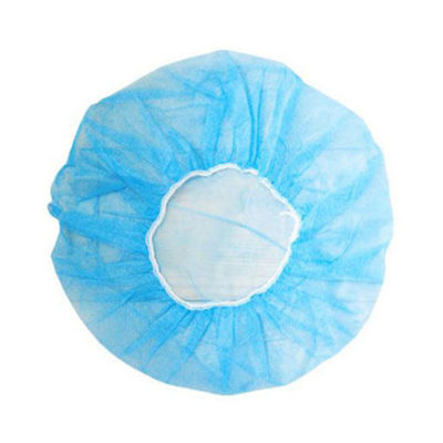 Weiß Blau Rot Rosa Haare Elastische Nichtgewebte PP Einwegnetze Runde Bouffant Kappe Wasserdicht