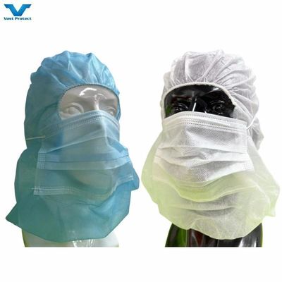 Balaclava Hood Kopfbedeckung Ninja Astro Space Cap 20GSM Nicht gewebter PP Einwegschutz mit Gesichtsmaske