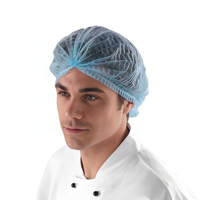 15GSM V101 Einweg-Nichtgewebter PP-Clip-Streifen Bouffant Haarnetz Mob-Kappe mit elastischem