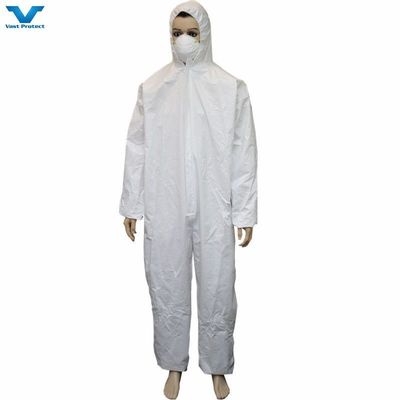 Zahlungen in USD Einwegoveralls mit Doppel-/Singer-Flap-Zipperoveralls
