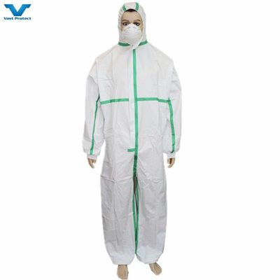 Zahlungen in USD Einwegoveralls mit Doppel-/Singer-Flap-Zipperoveralls
