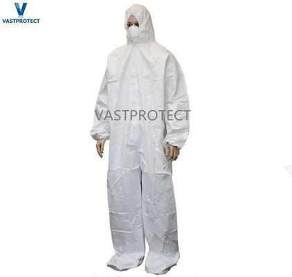 Erschwingliche weiße Overalls Anzüge Einwegoveralls mit Kapuze und Stiefel Anpassung