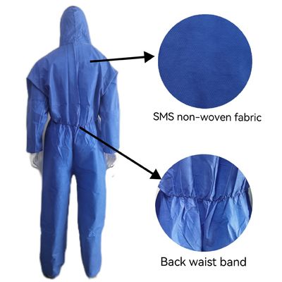 Sterilisation Einweg-PPPE-Kit mit wasserdichtem SMS-Coverall und Gestrichenen Nähte