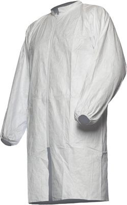 Weißes Einweg-Labormantel ohne Taschen Elastische Manschetten 20000 Stück/Tag