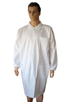 Weißes Einweg-Labormantel ohne Taschen Elastische Manschetten 20000 Stück/Tag