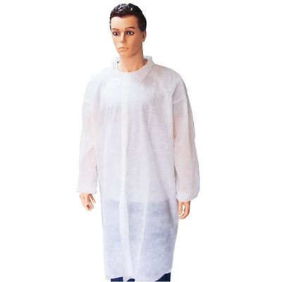 Weiße Einweg-Polypropylen-Labormantel Größe M L XL 2XL für Ärzte Krankenschwestern in Lila