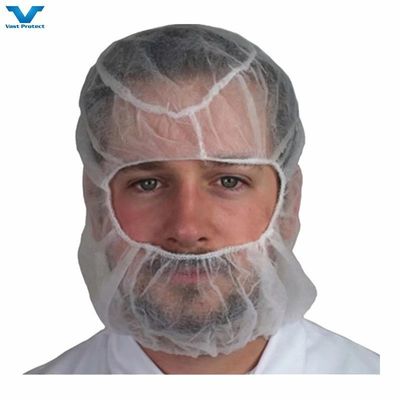 Kostenlose Probe aus Polypropylen nicht gewebter PP Einweg-Haarnetze Bouffantkappen mit elastischen Kanten