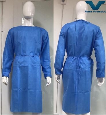 En13795-2-2019 Sicherheitsstandard Einweg-Coverall Strickmanschette SMS Isolationskleidung