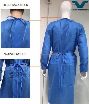 En13795-2-2019 Sicherheitsstandard Einweg-Coverall Strickmanschette SMS Isolationskleidung