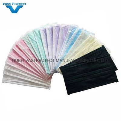 Weiße Liste 3 Ply Earloop Nonwoven PP Medizinische Schutzmaske Einwegmaske