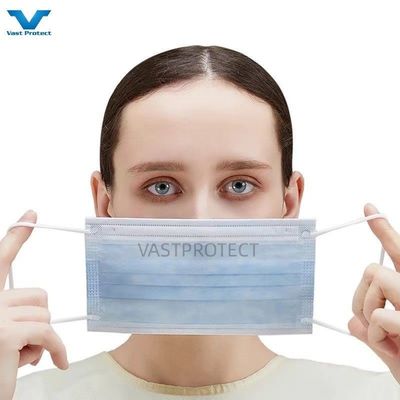 Blaue Einweg-Staubmaske mit ISO13485-Zertifikat Earloop Typeiir 3ply Gesichtsmaske