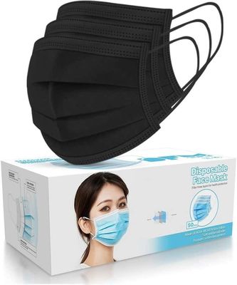 Einwegmasken für Erwachsene 3 Pließ-Nichtgewebte Gesichtsmaske mit Nasenklemm Ohrschleife Werkstatt notwendig