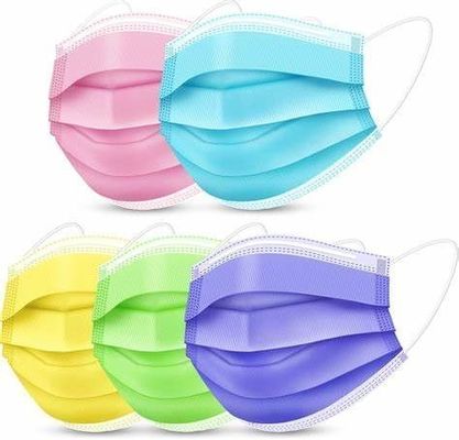 Farbige Einwegmaske 3 Ply Medizinprodukte mit elastischer Ohrschleife