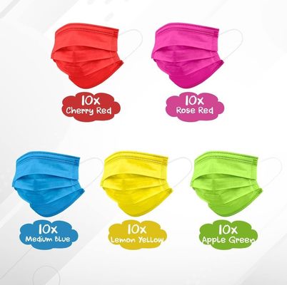 Sonstige Farbe Rot nicht gewebter Einwegmasken für Kinder Kinder Gesichtsmaske 5,7 x 3,7 Zoll