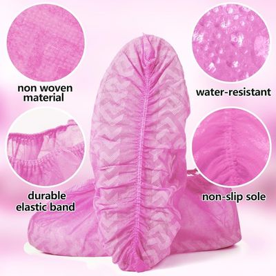 Druck Logo Rosa rutschfeste Einwegschuhhülle zum Schutz und Komfort der Zähne